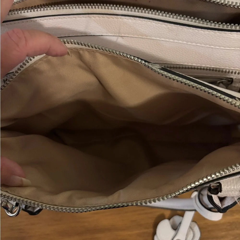 Dana Buchman handbag pebbled texture dual top handles and a crossbody strap